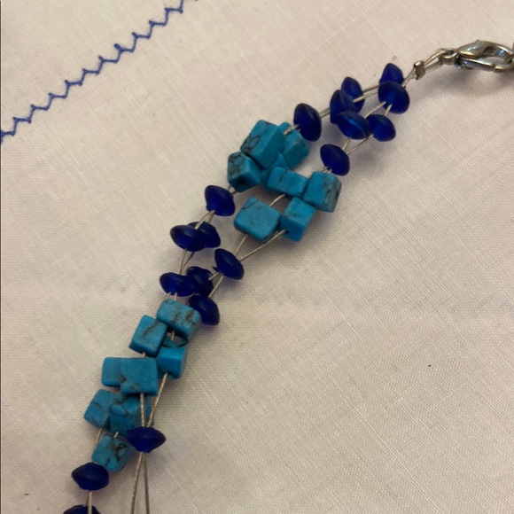 Blue Beaded Necklace - Picture 3 of 11